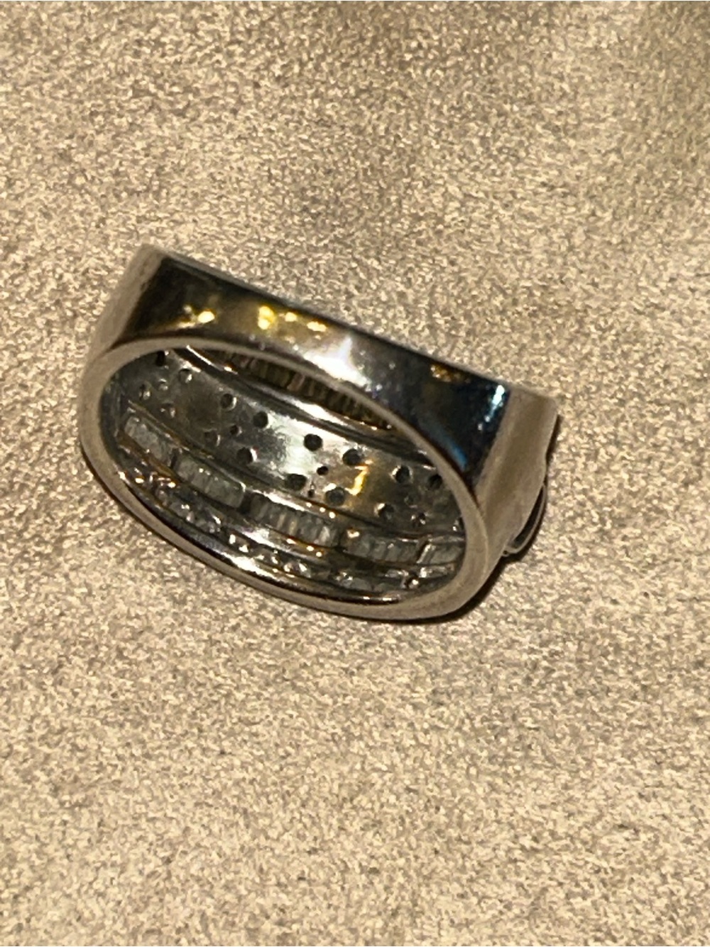 Ross-Simons 2.00ctw Baguette & Round Diamond 925 Silver Multi-Row Ring Size 10 - Picture 16 of 16